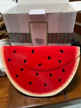Scentsy Red and Black Watermelon Slice Wax Warmer
